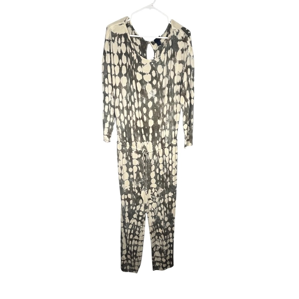 Scoop‎ NWT Wide Neck Jumpsuit Green/Tan Tie Dye M 8-10